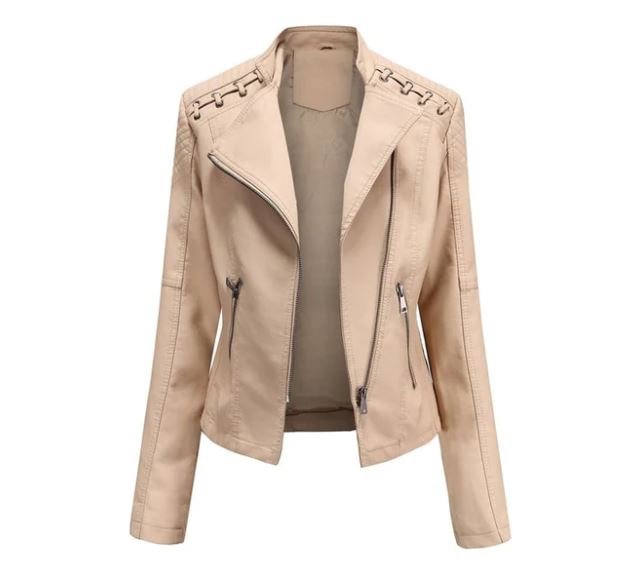 Lamb leather jacket for autumn