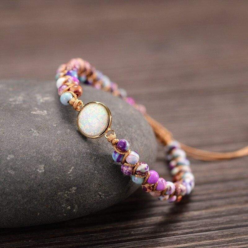 Amethist-Opaal Yoga-Armband - Aurielle