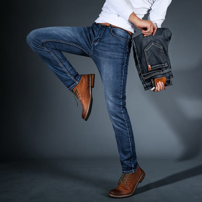 Kian | Slanke & stretch denim broek voor heren - Bellanza