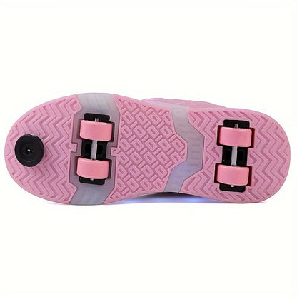 Kind Rolschoenen Met 4 Wielen En LED Verlichting | USB Oplaadbaar Met Vleugels Maat 29 - 37 - KidsKorner