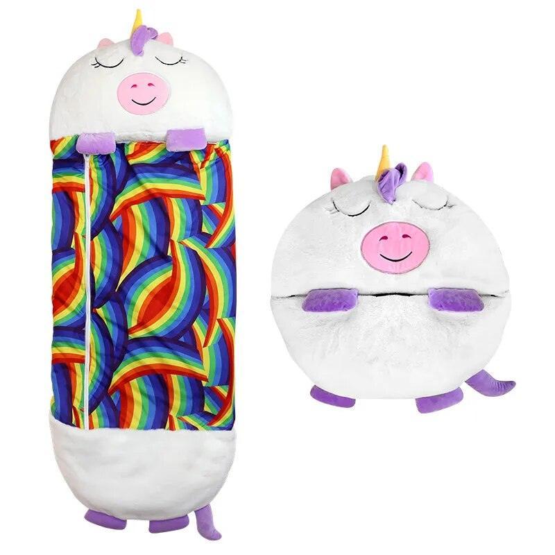 Kinder Slaapzak Met Knuffel - Knuffelkussen 2 - in - 1 - 3 Tot 8 Jaar - KidsKorner