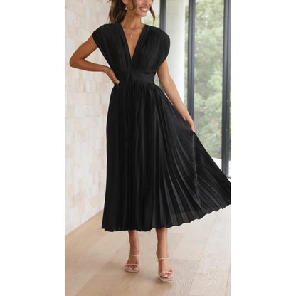 Kirsten | Damen Midi Kleid mit Plissee für Hochzeiten