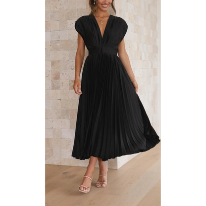 Kirsten | Damen Midi Kleid mit Plissee für Hochzeiten