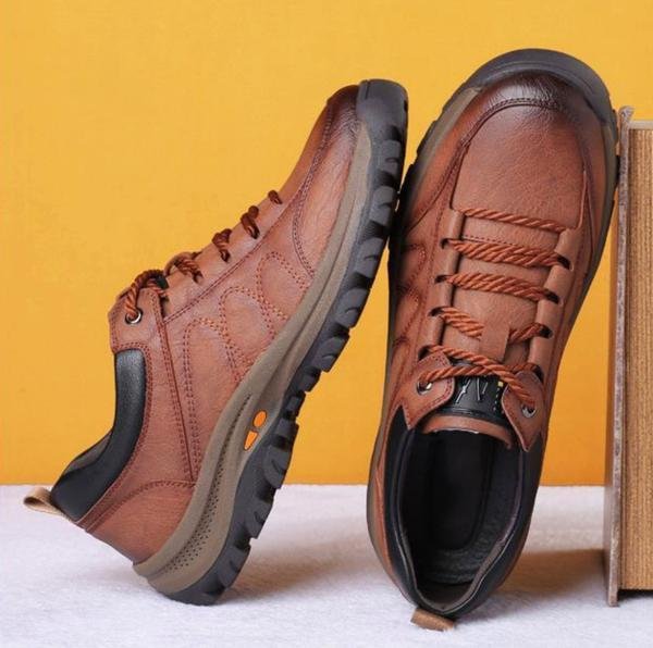 Chaussures orthopédiques confortables en cuir pour hommes