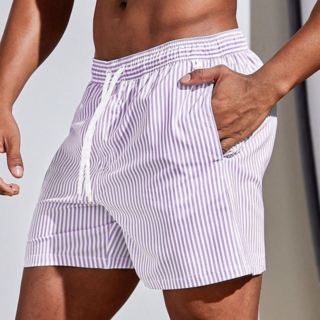 Mavion – Mens Striped Quick Dry Swim Shorts