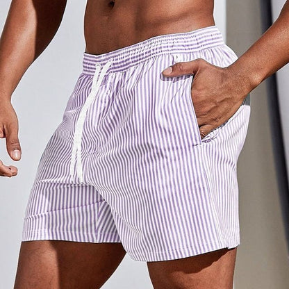 Mavion – Mens Striped Quick Dry Swim Shorts