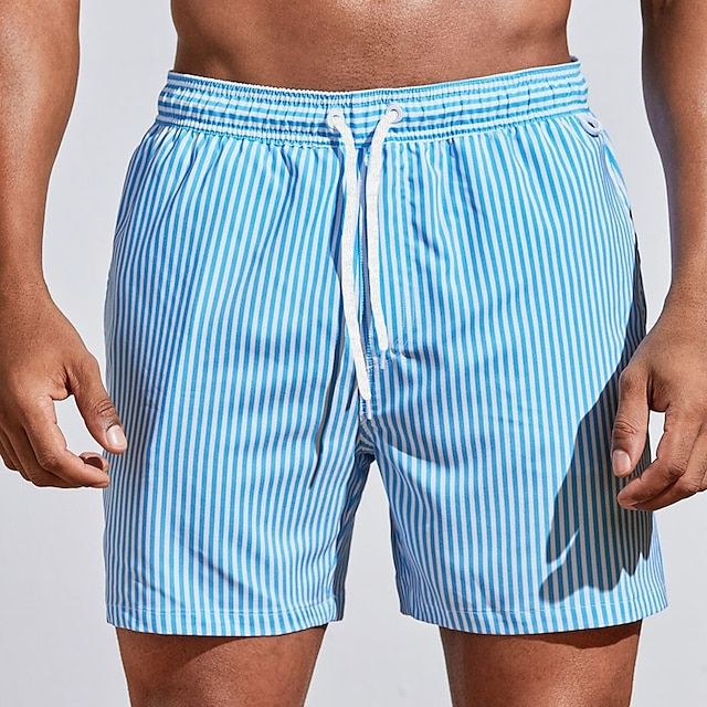 Mavion – Mens Striped Quick Dry Swim Shorts