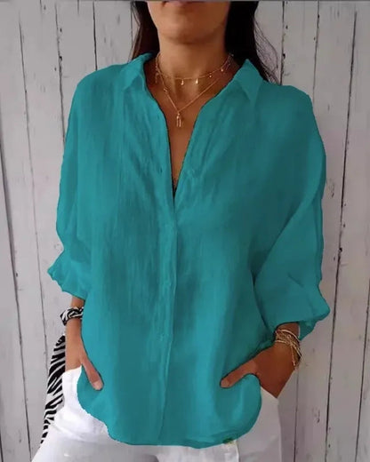 Elarisa - Womens Long Sleeve Button Blouse