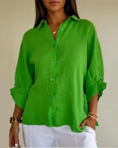 Elarisa - Womens Long Sleeve Button Blouse