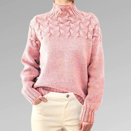 Knitted Ladies' Turtleneck - Isabelle-Light Blue-S-Nora Luxe
