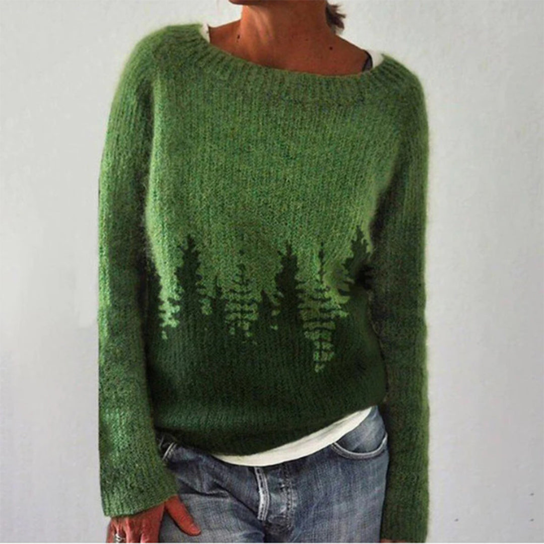 Knitted Sweater for Women - Adeline-Green-S-State of Style