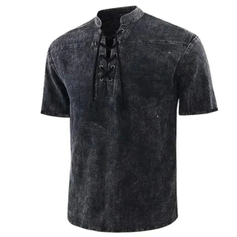 Men’s V Neck Shirt – Breathable Cotton Blend T Shirt Casual Short Sleeve Comfortable Stylish Everyday Wear