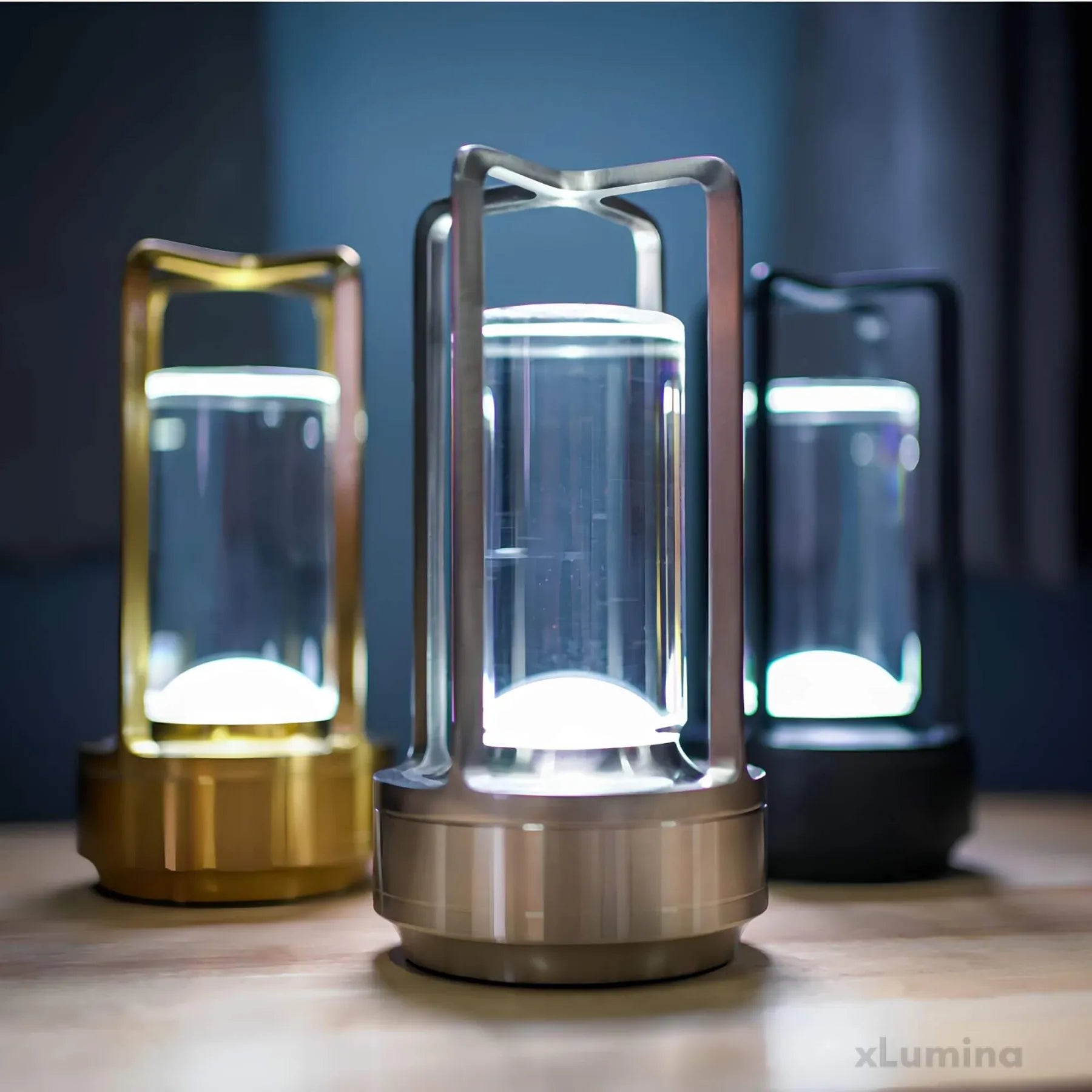 Kristall-Laterne: Elegante Tischlampe Mit Dimmer Und Touch-Technologie