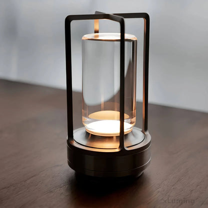 Kristall-Laterne: Elegante Tischlampe Mit Dimmer Und Touch-Technologie