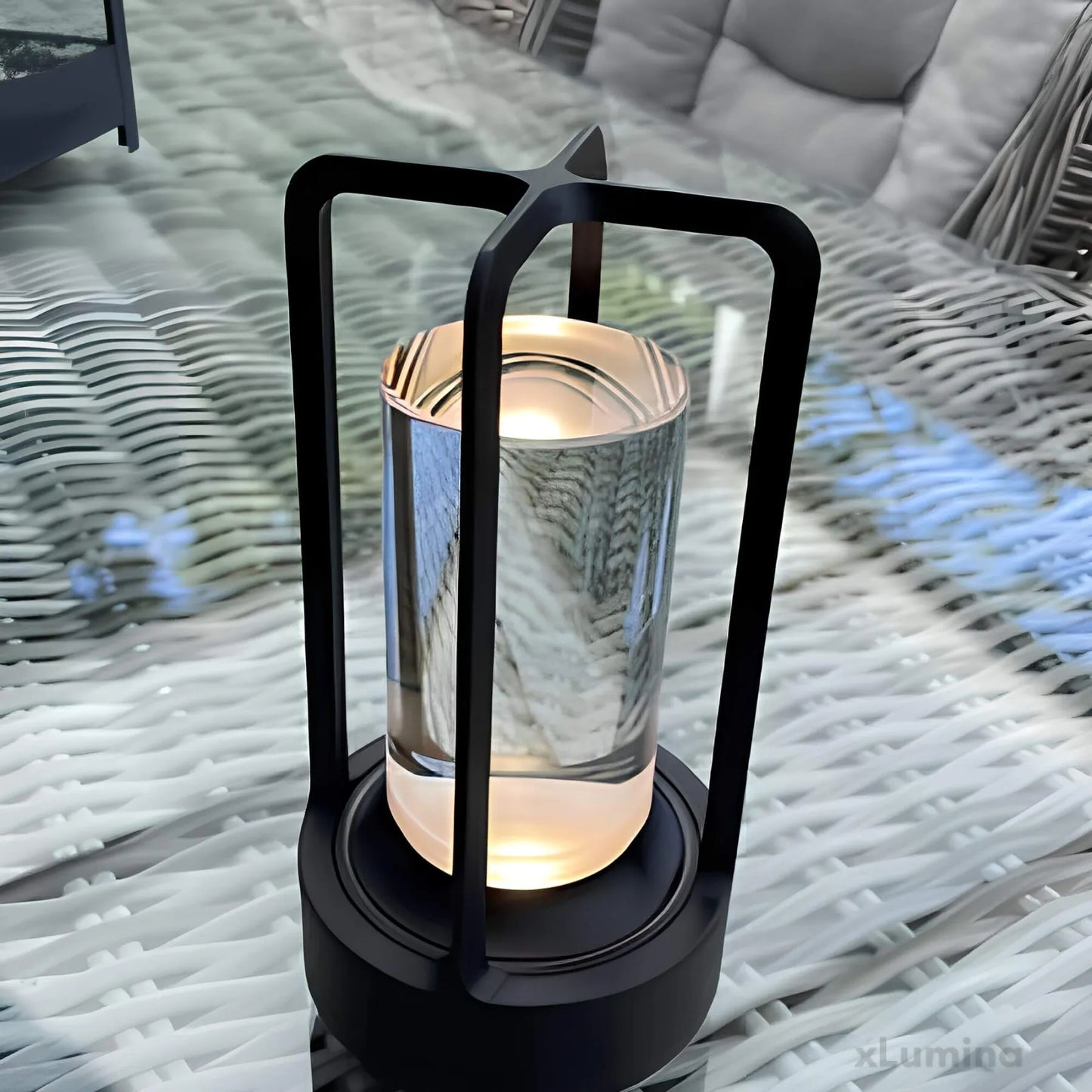 Kristall-Laterne: Elegante Tischlampe Mit Dimmer Und Touch-Technologie