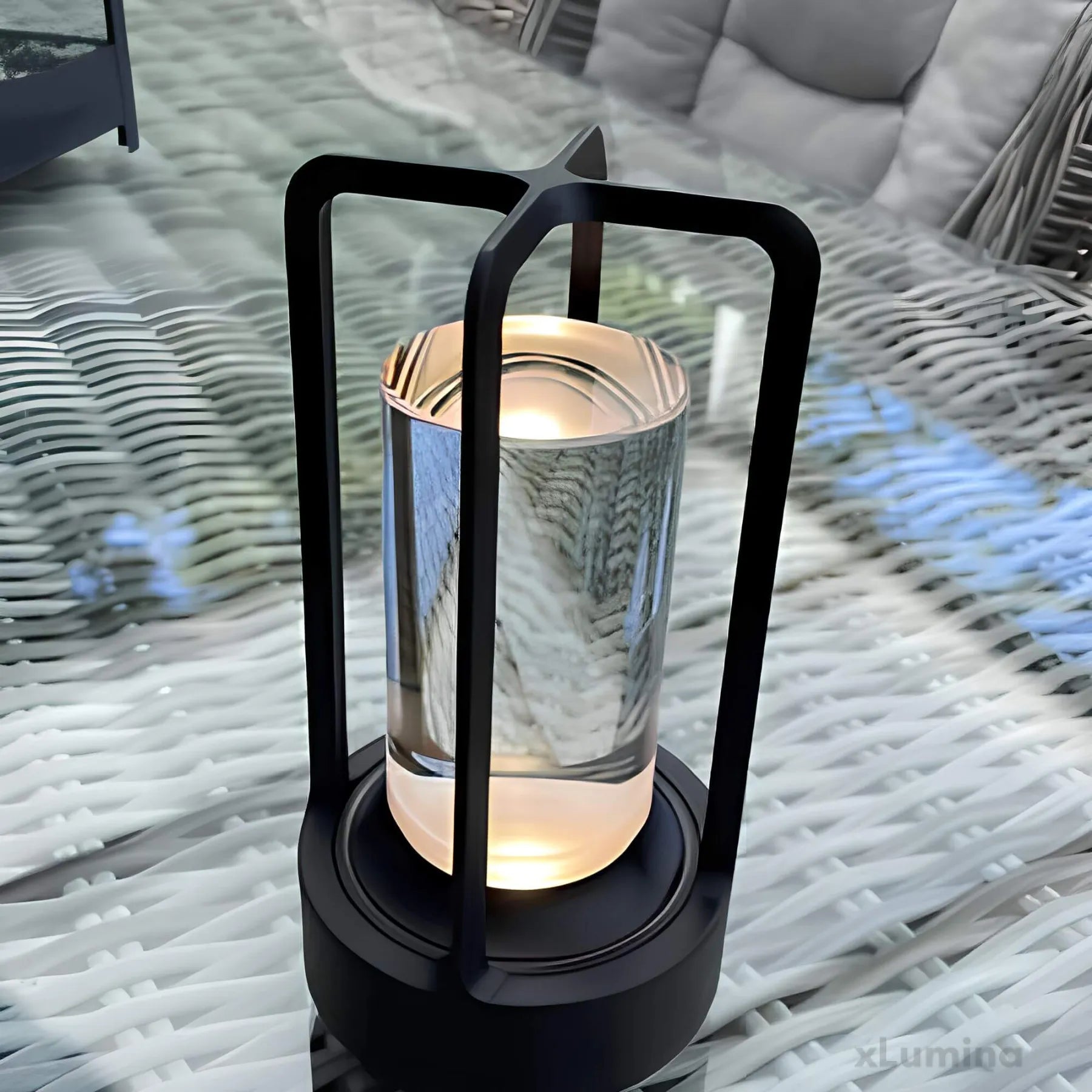 Kristall-Laterne: Elegante Tischlampe Mit Dimmer Und Touch-Technologie