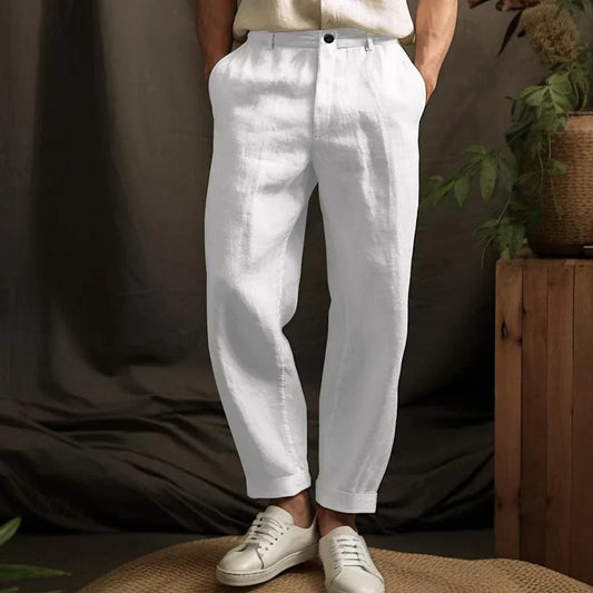 Lennox – Herren-Leinenhose mit geradem Schnitt und entspannter Passform
