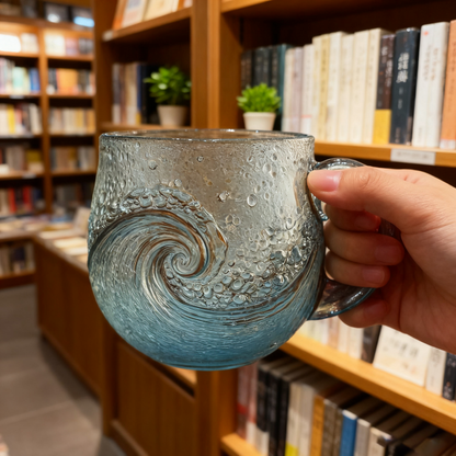 WellenGlas – Handgefertigte Glas Tasse