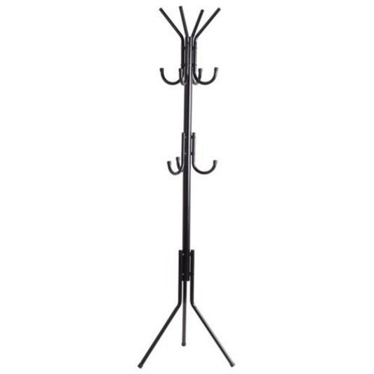 Hf Coa Xjc R 3 Tier Metal Coat Rack With Hook Black