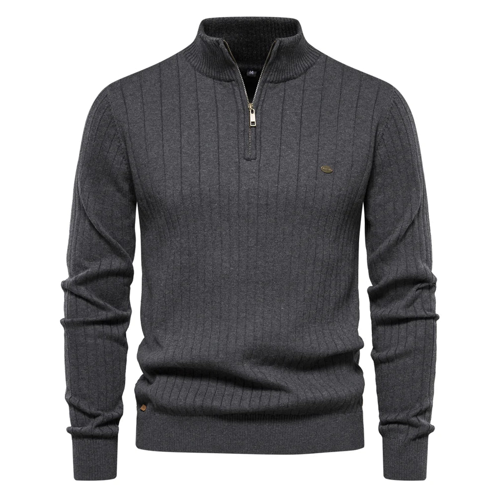 Herren Herbstpullover mit Reißverschluss – Daan