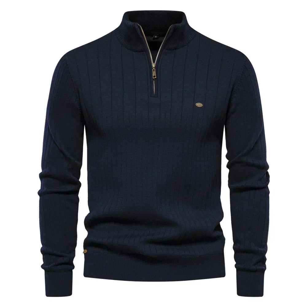 Herren Herbstpullover mit Reißverschluss – Daan