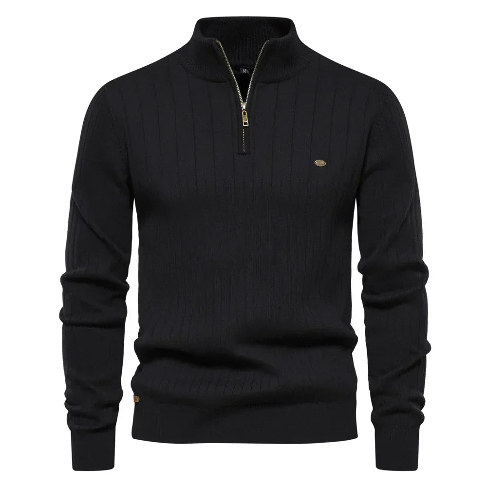 Herren Herbstpullover mit Reißverschluss – Daan