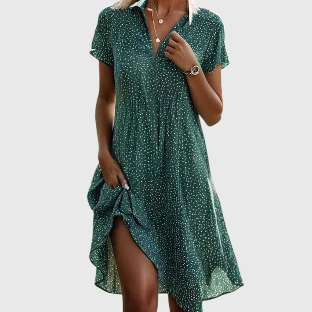 Vestido midi mujer casual – vestido verano mujer cuello V