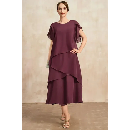 Lea | Damen Midi Sommerkleid Für Alltag Und Freizeit