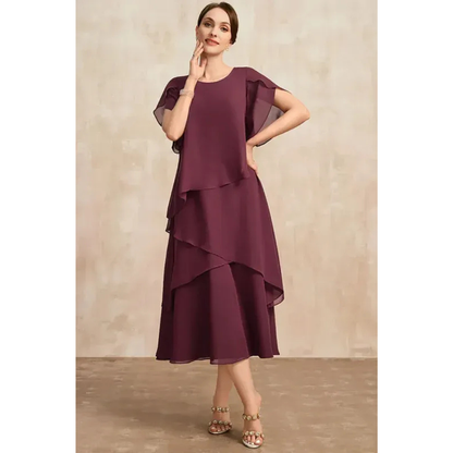 Lea | Damen Midi Sommerkleid Für Alltag Und Freizeit