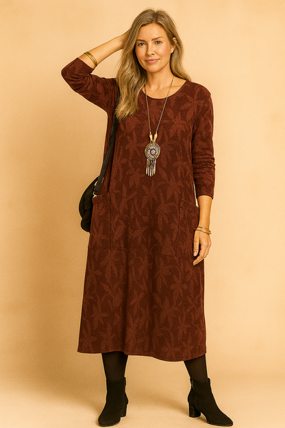 Leah - Elegantti talvimekko taskuilla
