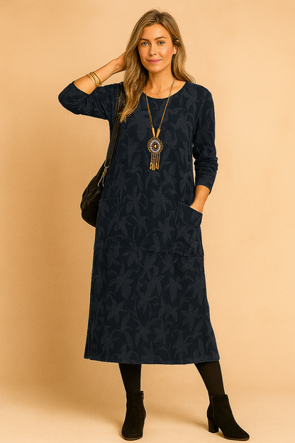 Leah - Elegantti talvimekko taskuilla