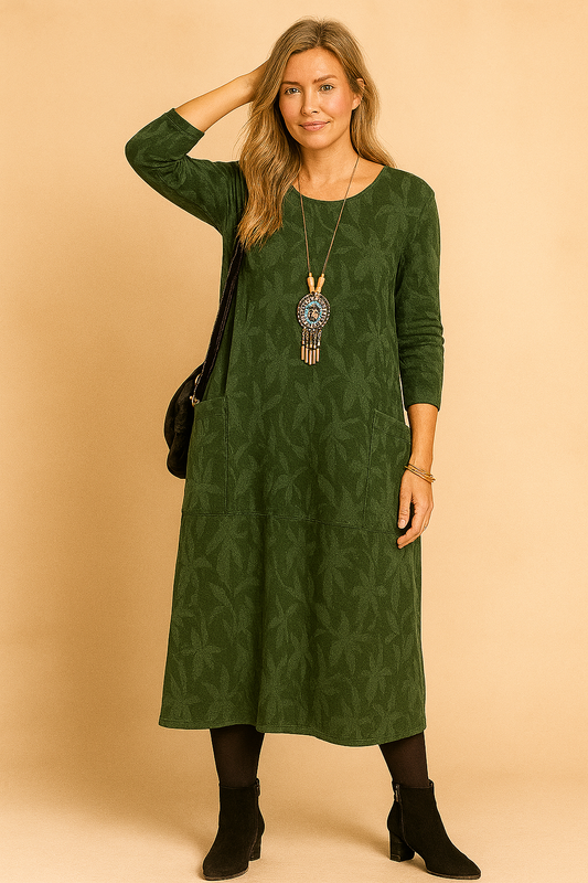 Leah - Elegantti talvimekko taskuilla