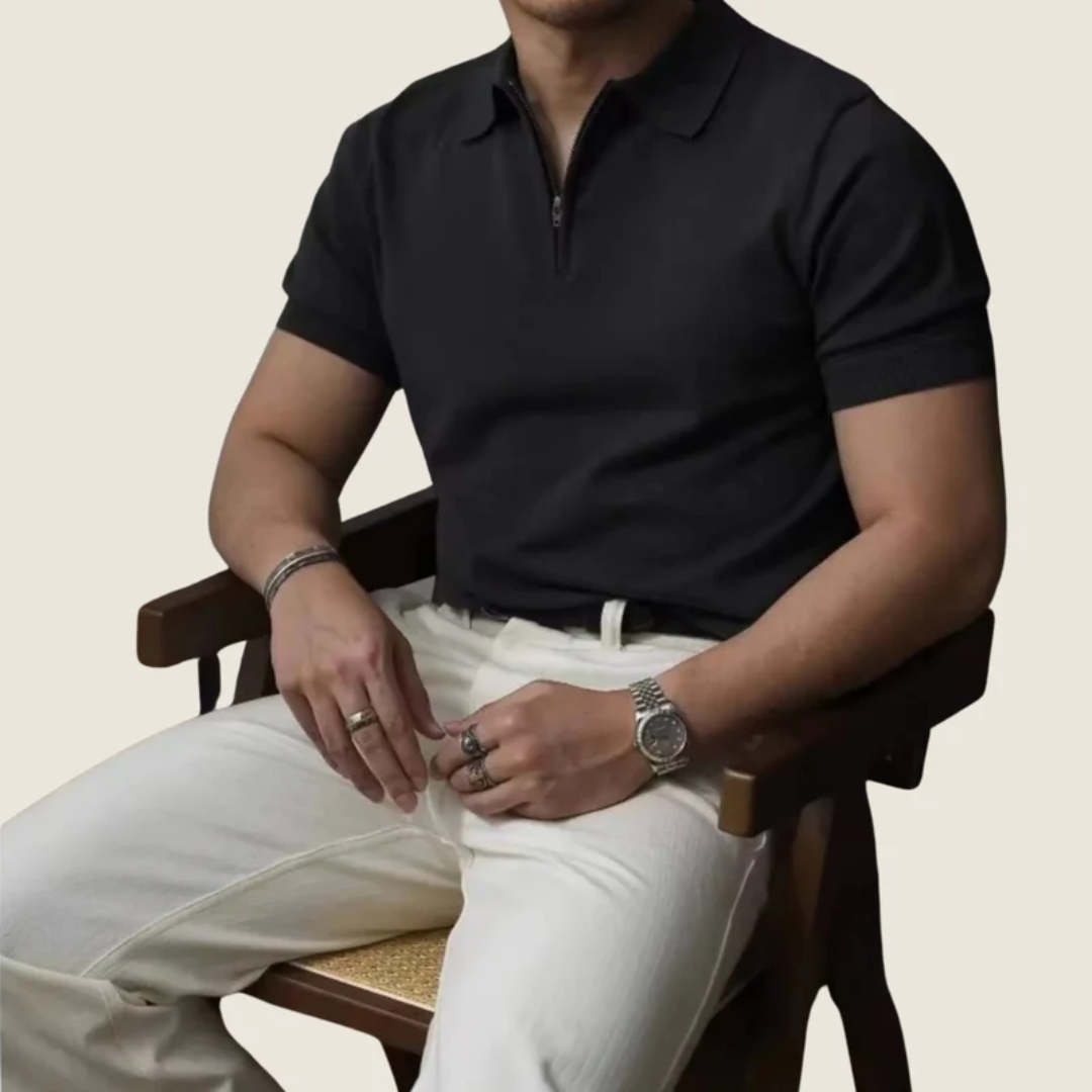 Leano | Herren Poloshirt Mit Reißverschluss Für Alltag