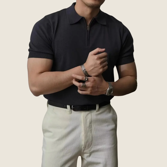 Leano | Herren Poloshirt Mit Reißverschluss Für Alltag