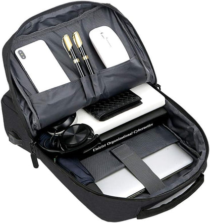 Slim Waterproof Laptop Backpack with USB Port