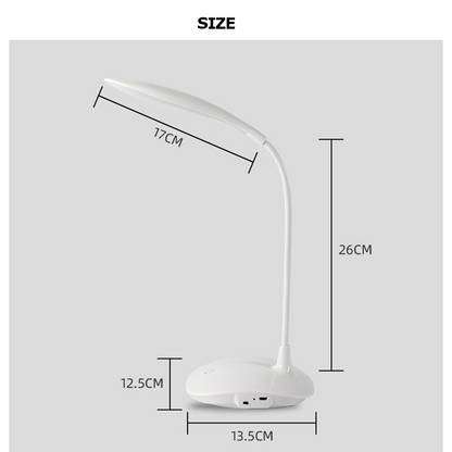 Led With Flexible Gooseneck 3 Level Brightness Desktop Table Night Light Touch Lamp