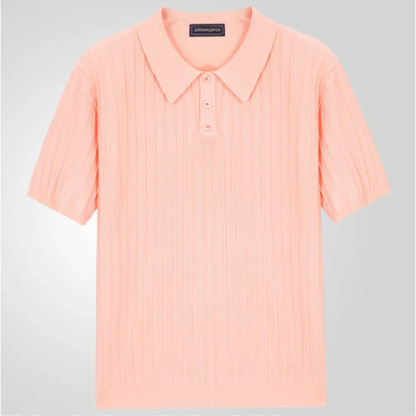 Leopold | Herren Poloshirt Strickoptik Für Sommer