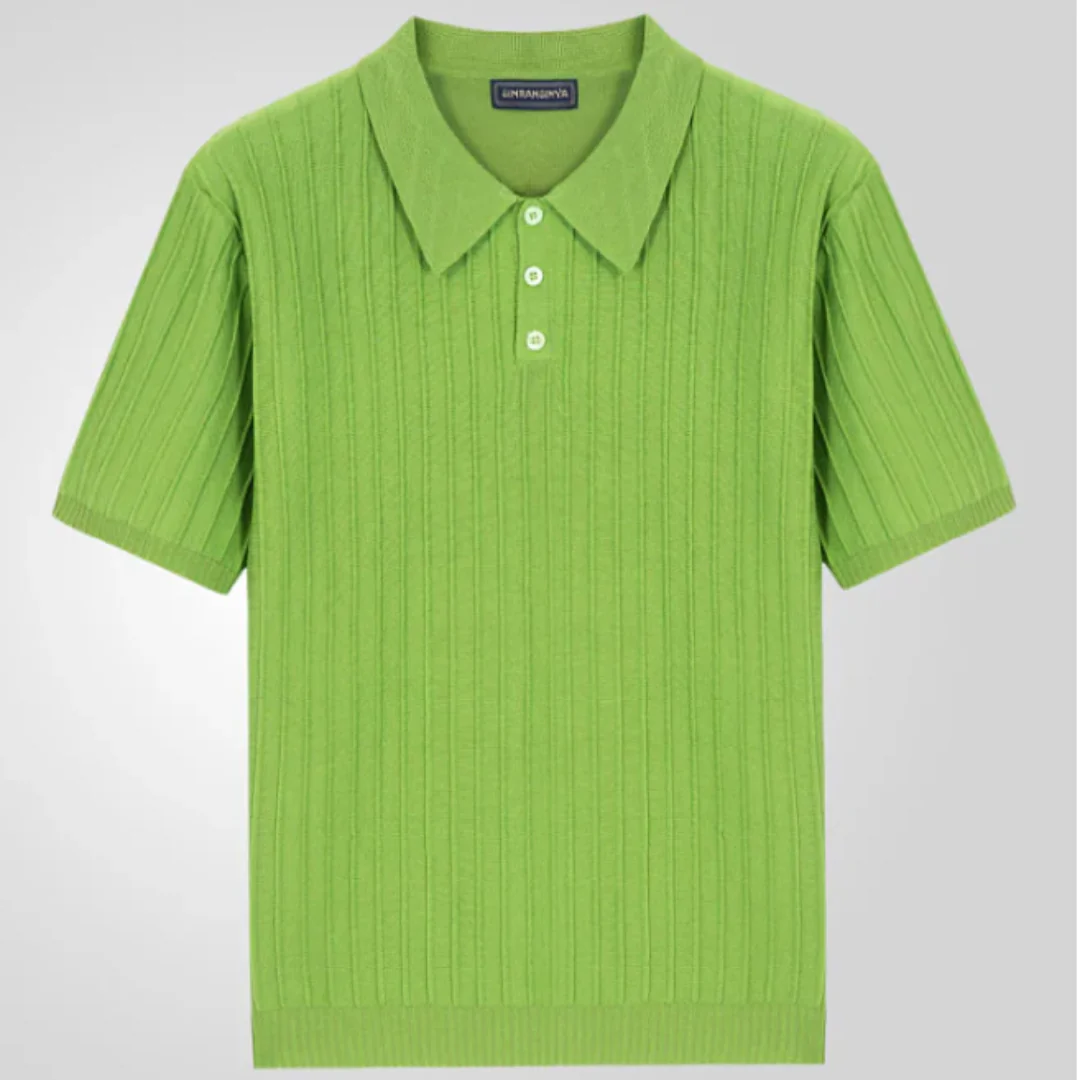 Leopold | Herren Poloshirt Strickoptik Für Sommer