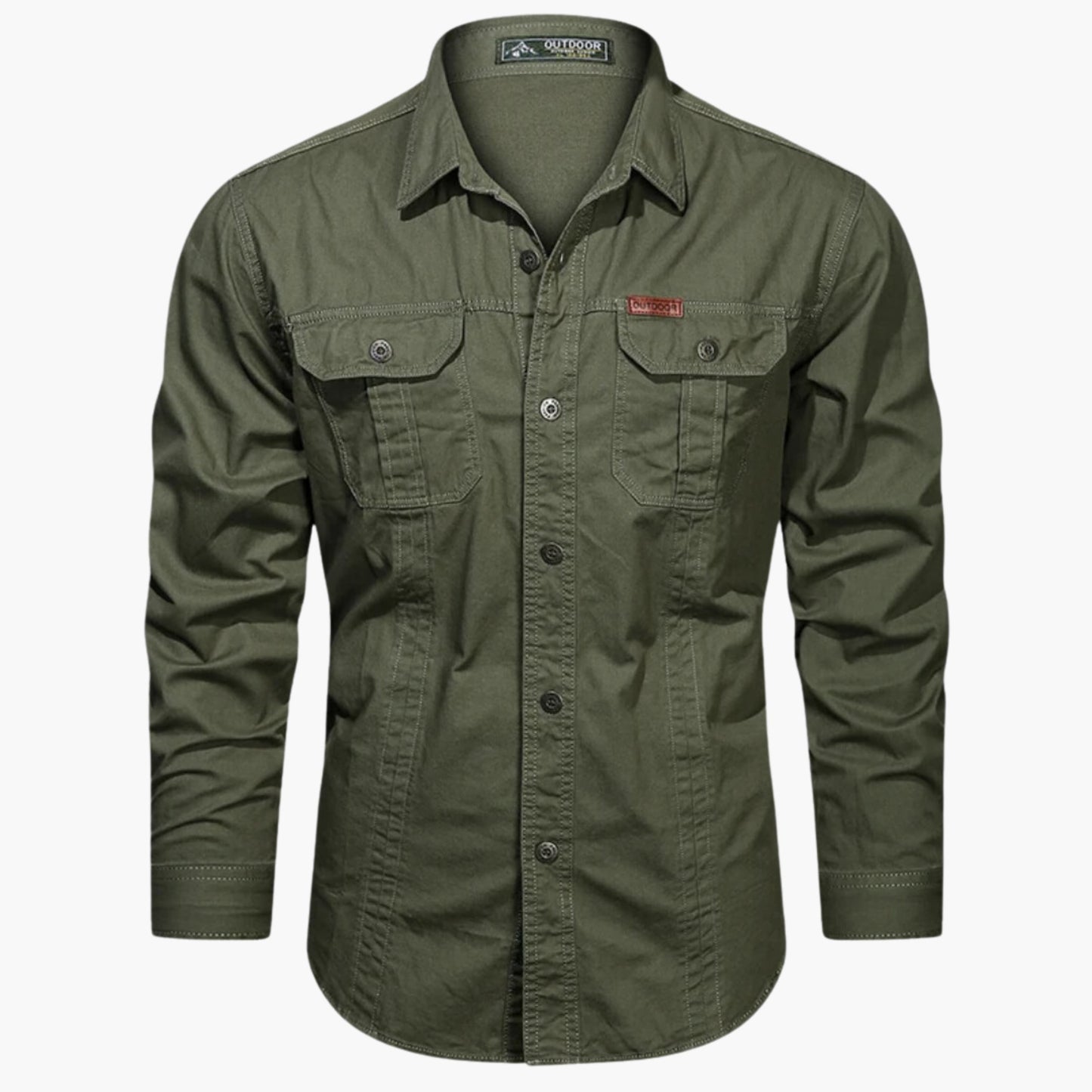 Camicia da uomo per attività all'aperto – Modello elegante e resistente con bottoni e tasche sul petto