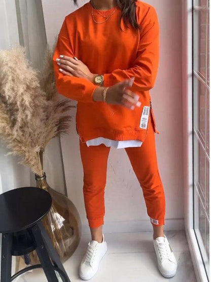 Lækkert sweat sæt med trendy oversized trøje og komfortable bukser