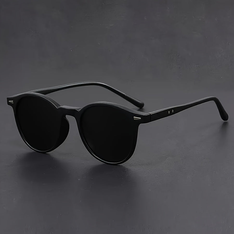 Heren Zonnebril | Lichtgewicht Retro Ronde Frame | Tortoiseshell