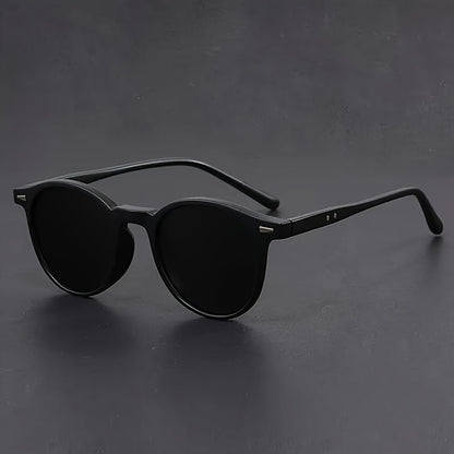Heren Zonnebril | Lichtgewicht Retro Ronde Frame | Tortoiseshell