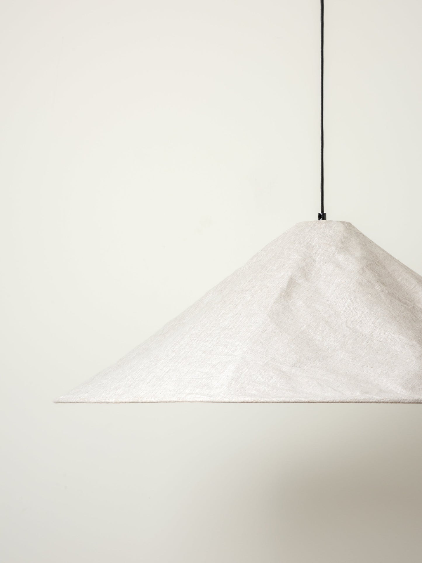 Linnen Lampenkap Hanglamp 80cm Crushed Linen Design E27 Grote Lichtkap | Restfield