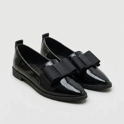 Lily | Damen Loafer Schuhe Spitze Schleife