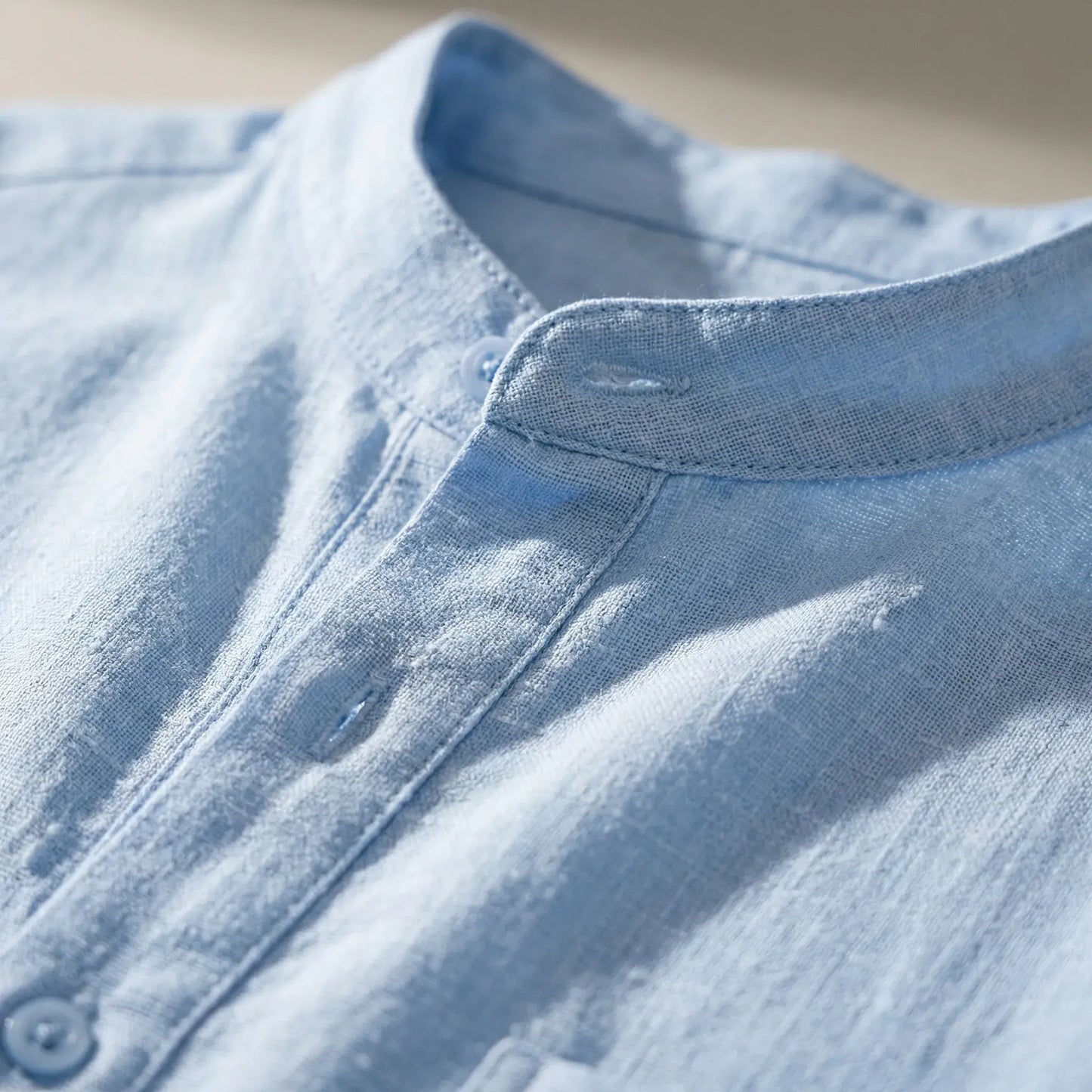 Linoven - Camisa Relajada Con Cuello Mao Botones