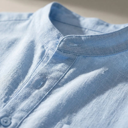 Linoven - Camisa Relajada Con Cuello Mao Botones