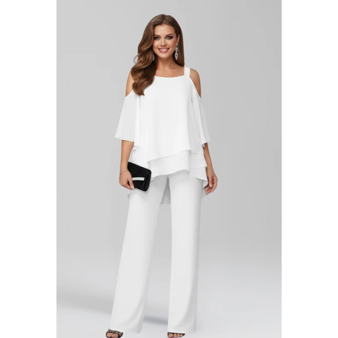 Lisbeth | Damen Jumpsuit Für Sommer Mit Cut Out Schultern