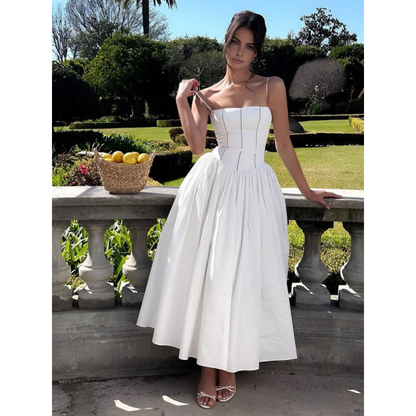 Liselotte | Damen Midi Kleid Für Hochzeitsgast Mit Korsett Design
