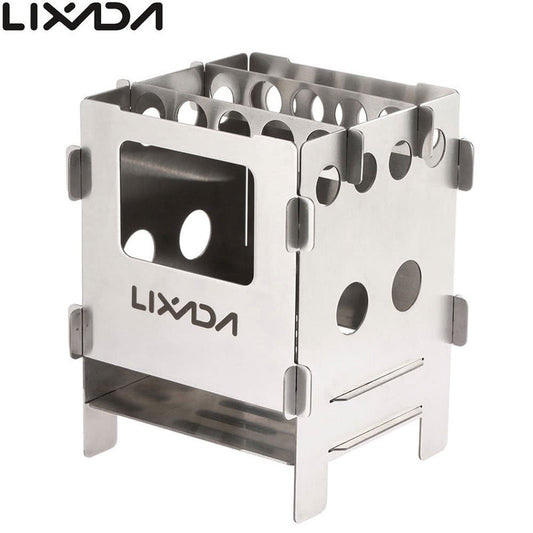 Lightweight Stainless Steel Outdoor Camping Cooking Wood Stove