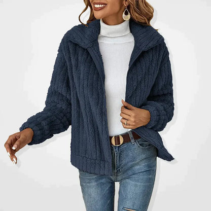 Long Fleece Vest for Women - Elin-Dark blue-S-State of Style